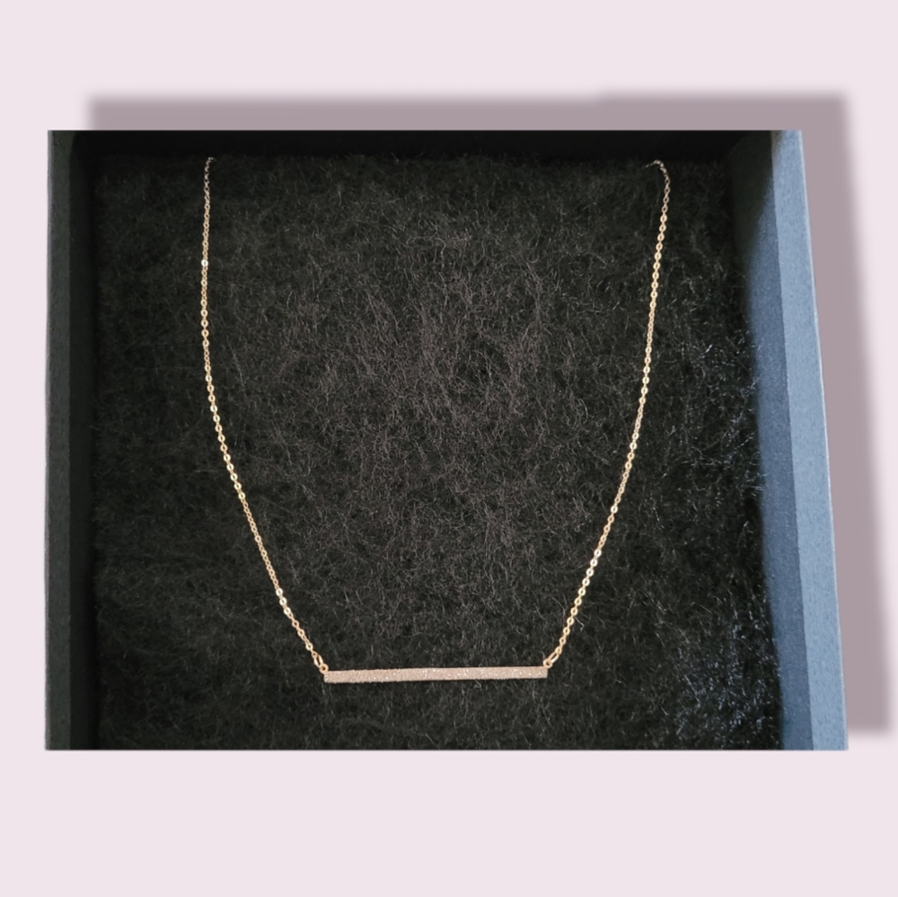 14K ITALY STRAIGHT PLATE NECKLACE